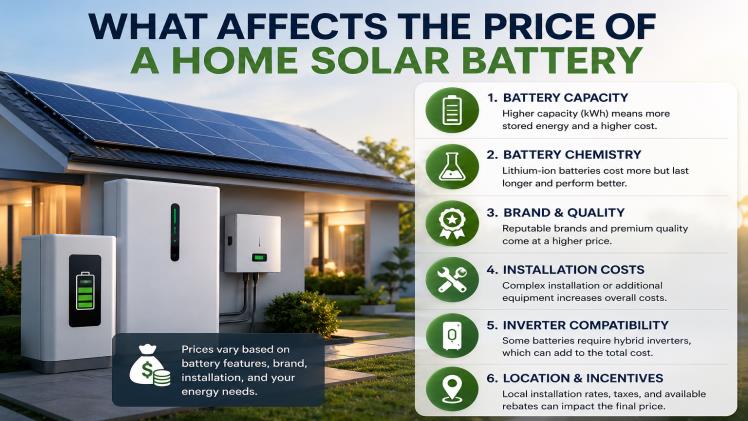 What Affects the Price of a Home Solar Battery
